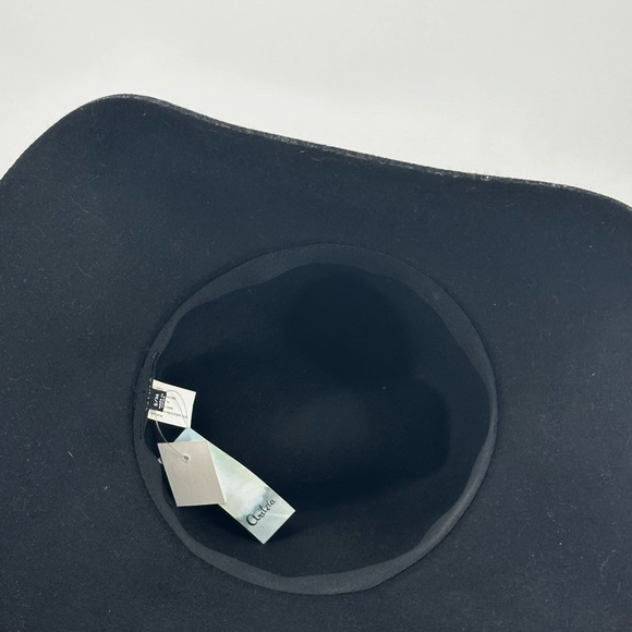 NWT Talula Baylis Hat Small Medium 100% Wool Black Wide Brim Aritzia - Picture 3 of 7